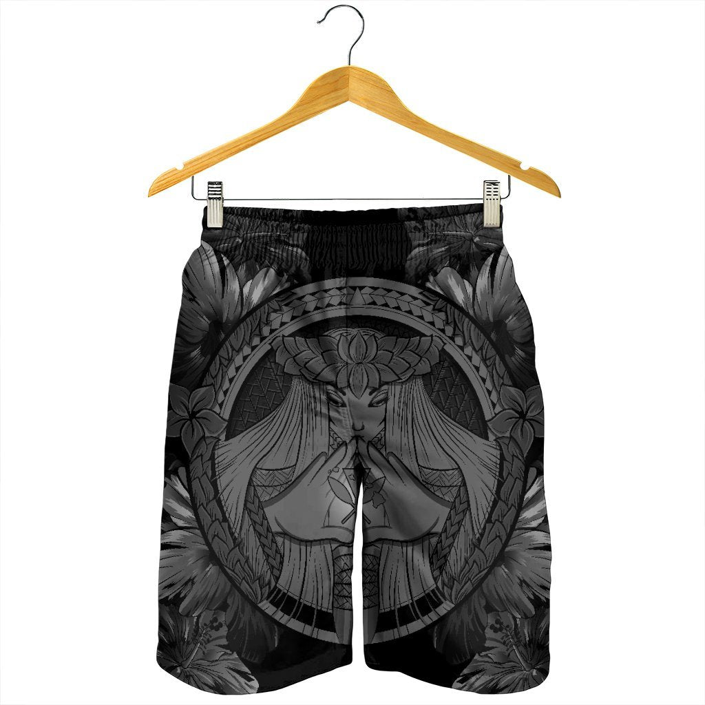Hawaiian Map Madame Pele Polynesian Men's Shorts Gray AH - Polynesian Pride