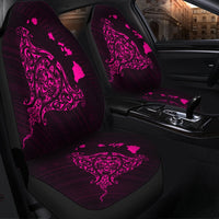 Hawaiian Map Manta Ray Pink Polynesian Car Seat Covers - AH - Polynesian Pride