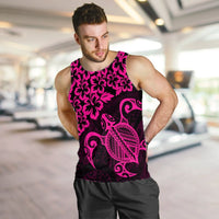 Hawaiian Map Turtle Hibiscus Kanaka Polynesian Tank Top - Pink - AH - Polynesian Pride