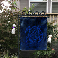 Hawaiian Map Turtle Kanaka Hibiscus Polynesian Flag - Blue - AH - Polynesian Pride