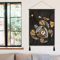 Hawaiian Map Turtle Ohana Hibicus Polynesian Hanging Poster - AH - Polynesian Pride