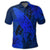 Hawaiian Map Whale Swim Hibiscus Polynesian Polo Shirt Blue - Polynesian Pride