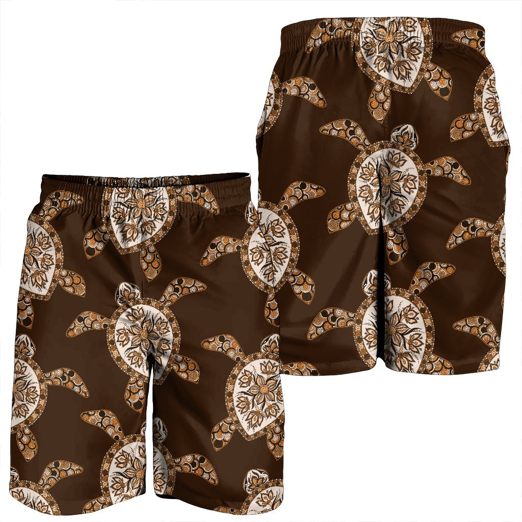 Hawaiian Old School Turtle Men's Shorts - AH - Polynesian Pride