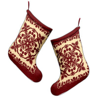 Hawaiian Palm Tree Quilt Vintage Christmas Stocking - AH - Polynesian Pride