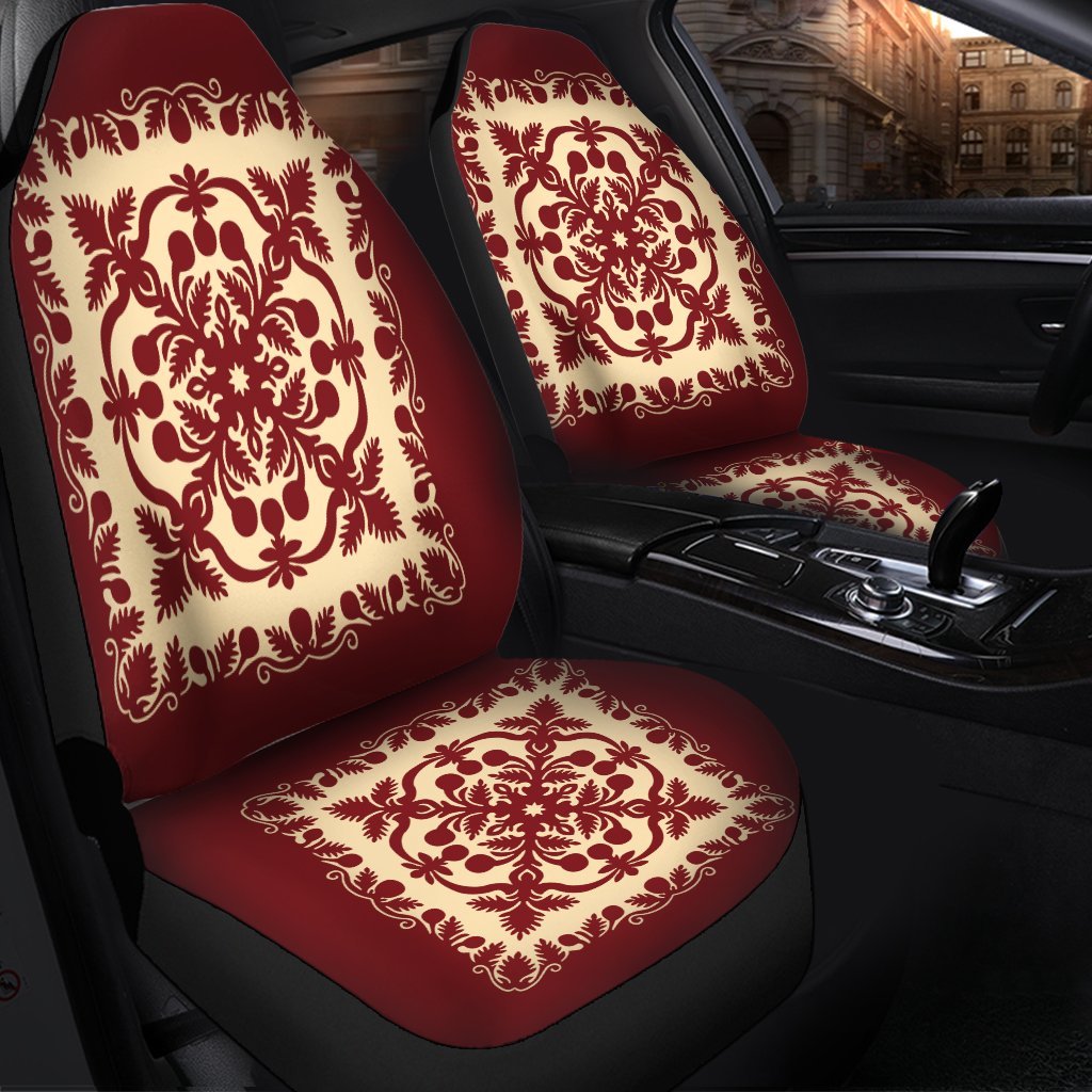 Hawaiian Palm Tree Quilt Vintage Car Seat Covers - AH - Polynesian Pride