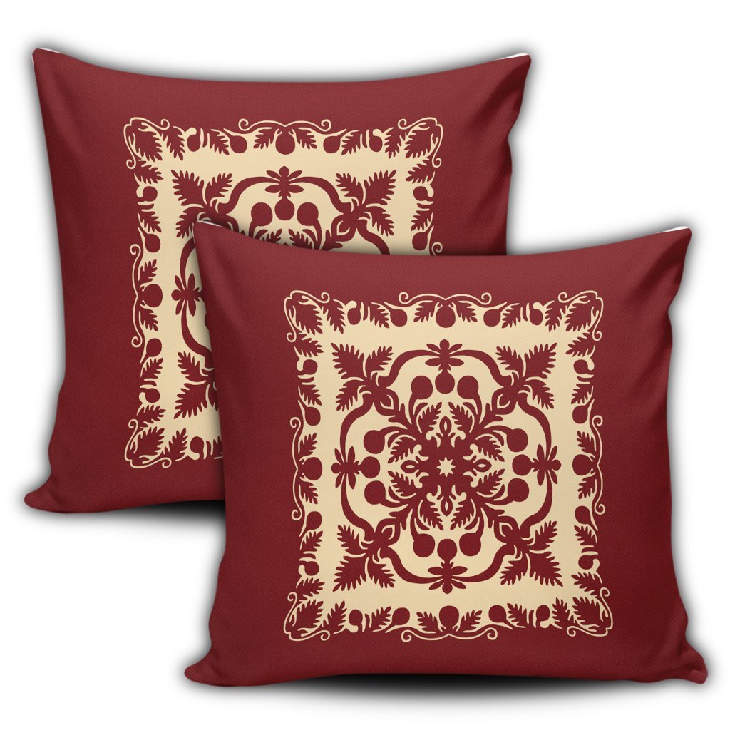 Hawaiian Palm Tree Quilt Vintage Pillow Covers - AH - Polynesian Pride