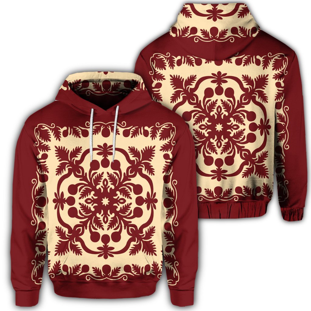 Hawaiian Palm Tree Quilt Vintage Hoodie Unisex Art - Polynesian Pride