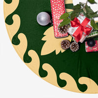 Hawaiian Pattern Flower Beauty Polynesian Tree Skirt - Green Beige - AH - Polynesian Pride