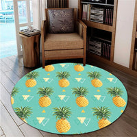 Hawaiian Pineapple Polynesian Round Carpet - AH - Polynesian Pride