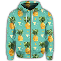 Hawaiian Pineapple Polynesian Zip Hoodie - Polynesian Pride