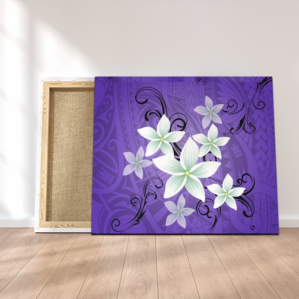 Hawaiian Plumeria Polynesian Canvas - Purple - AH Canvas Poly-cotton - Polynesian Pride