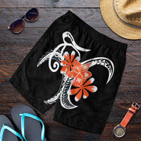 Hawaiian Plumeria Polynesian Orange Men's Shorts - AH Art - Polynesian Pride