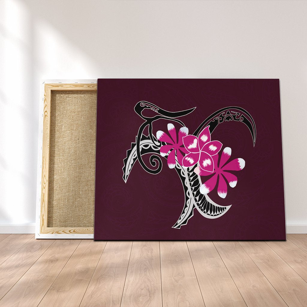 Hawaiian Plumeria Polynesian Pink Canvas - AH Canvas Poly-cotton - Polynesian Pride