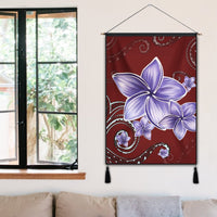 Hawaiian Plumeria Violet Polynesian Red Hanging Poster - AH - Polynesian Pride