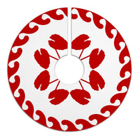 Hawaiian Quilt Pattern Kalo Tree Skirt - Red White - AH - Polynesian Pride