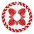 Hawaiian Quilt Pattern Monstera Symbol Polynesian Tree Skirt - Red White - AH - Polynesian Pride