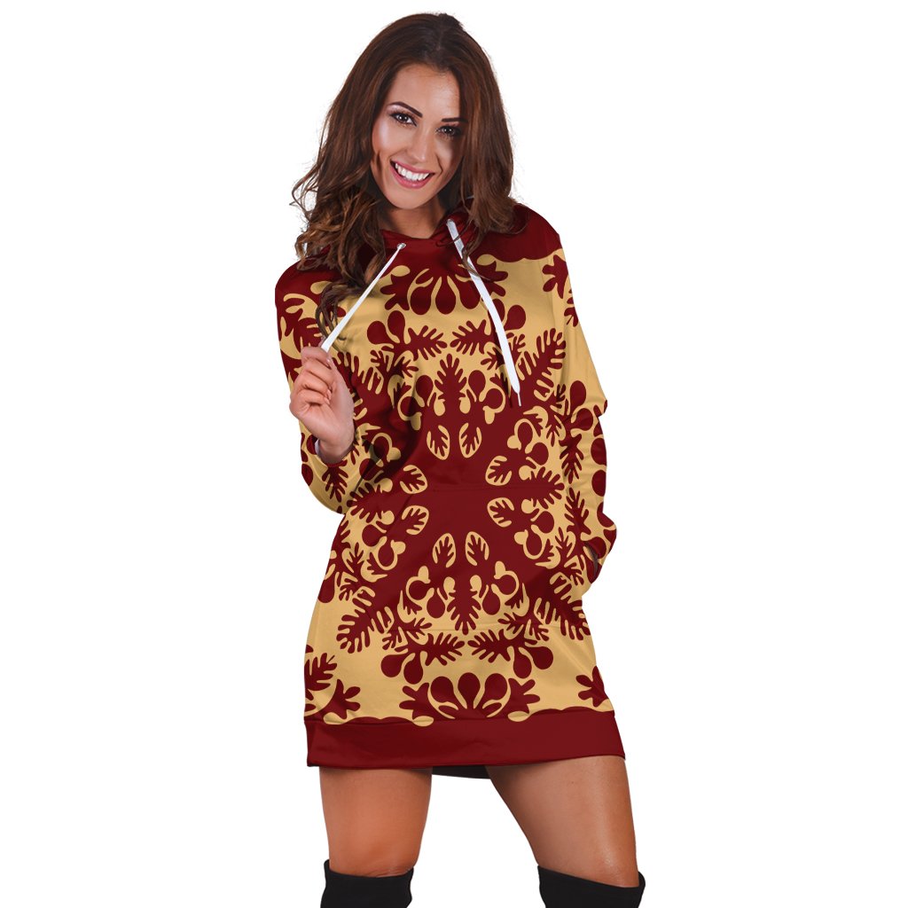 Hawaiian Quilt Vintage Hoodie Dress - AH - Polynesian Pride