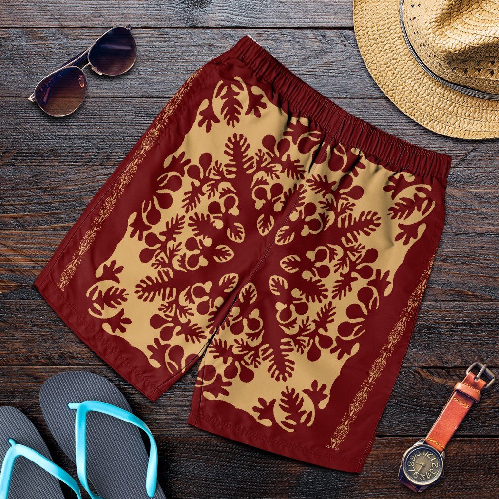 Hawaiian Quilt Vintage Men's Shorts - AH Art - Polynesian Pride