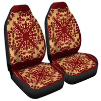 Hawaiian Quilt Vintage Car Seat Covers - AH Universal Fit Black - Polynesian Pride