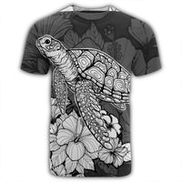 Hawaiian Sample Turtle Plumeria T Shirt AH - Polynesian Pride