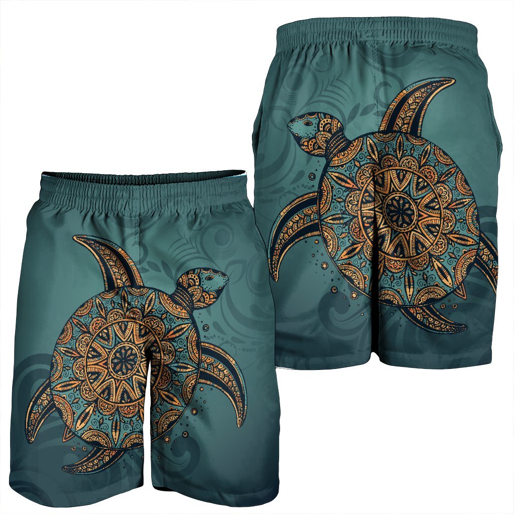 Hawaiian Skillful Turtle Polynesian Men's Shorts - AH - Polynesian Pride