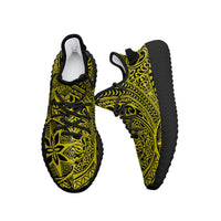 Hawaiian Sneakers YZ Polynesian Hawaiian Style Tribal Tattoo Yellow AH - Polynesian Pride