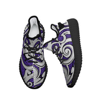 Hawaiian Sneakers YZ Polynesian Maori Ethnic Ornament Violet AH - Polynesian Pride