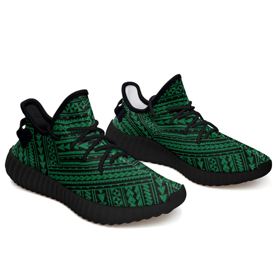 Hawaiian Sneakers YZ Polynesian Nation Green AH Black - Polynesian Pride