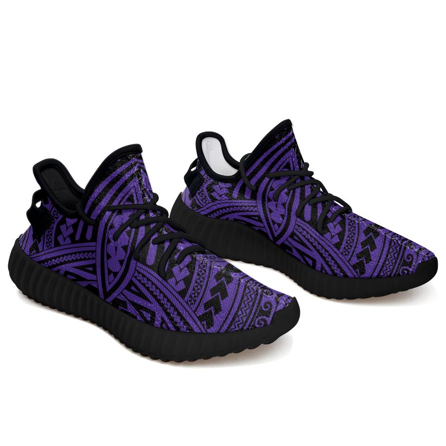 Hawaiian Sneakers YZ Polynesian Seamless Violet AH Black - Polynesian Pride