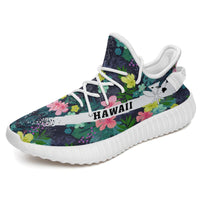 Hawaiian Sneakers YZ Tropical Hibiscus White - Polynesian Pride