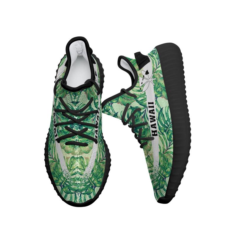 Hawaiian Sneakers YZ Tropical Leaves Jungle Monstera Leaf - Polynesian Pride