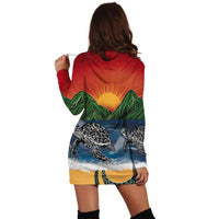 Hawaiian Sunset Ocean Turtle Hoodie Dress - AH - Polynesian Pride