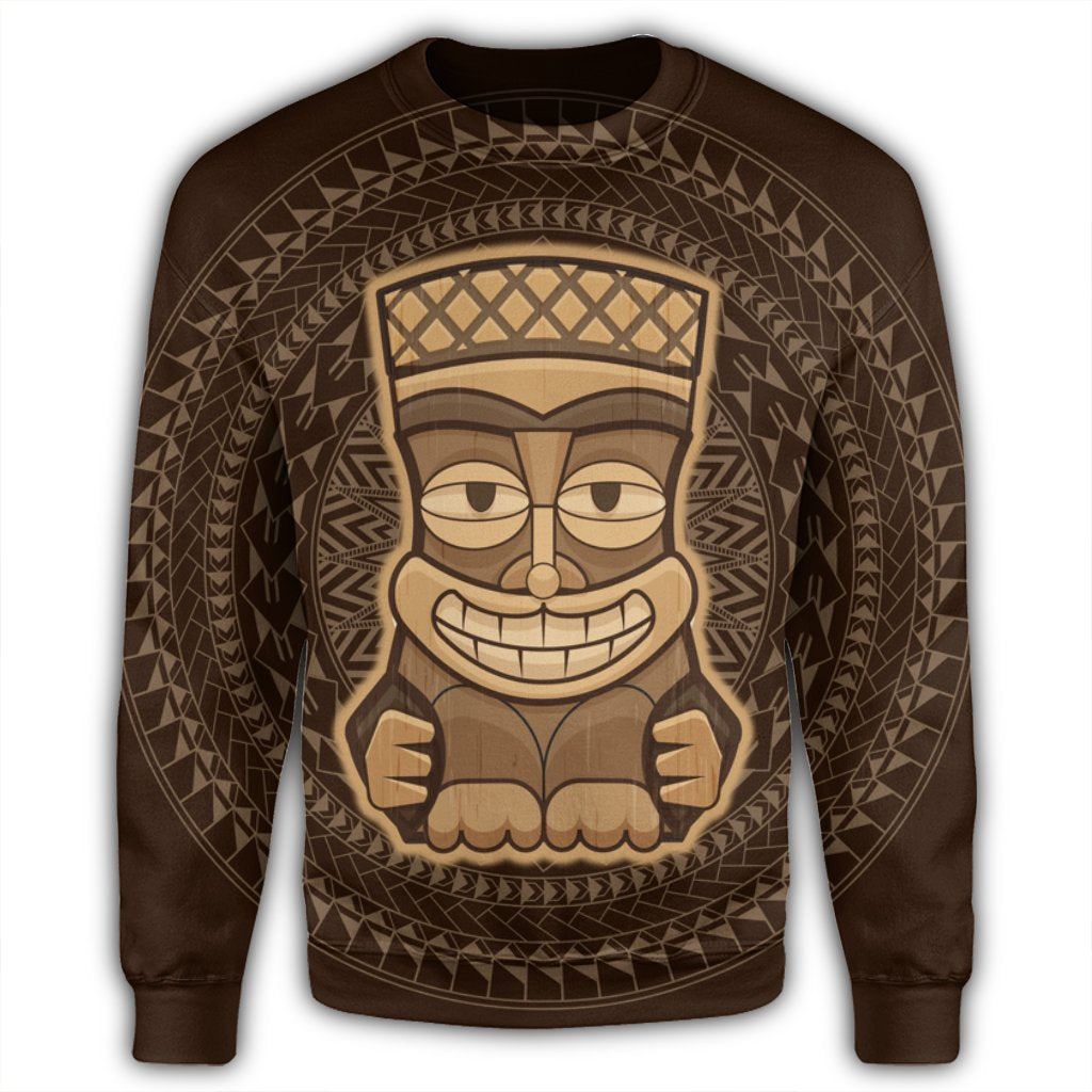 Hawaiian Tiki Sweatshirt AH - Polynesian Pride