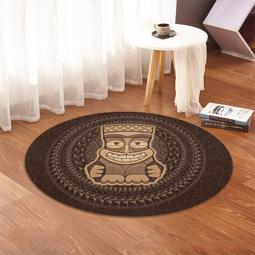 Hawaiian Tiki Round Carpet AH - Polynesian Pride