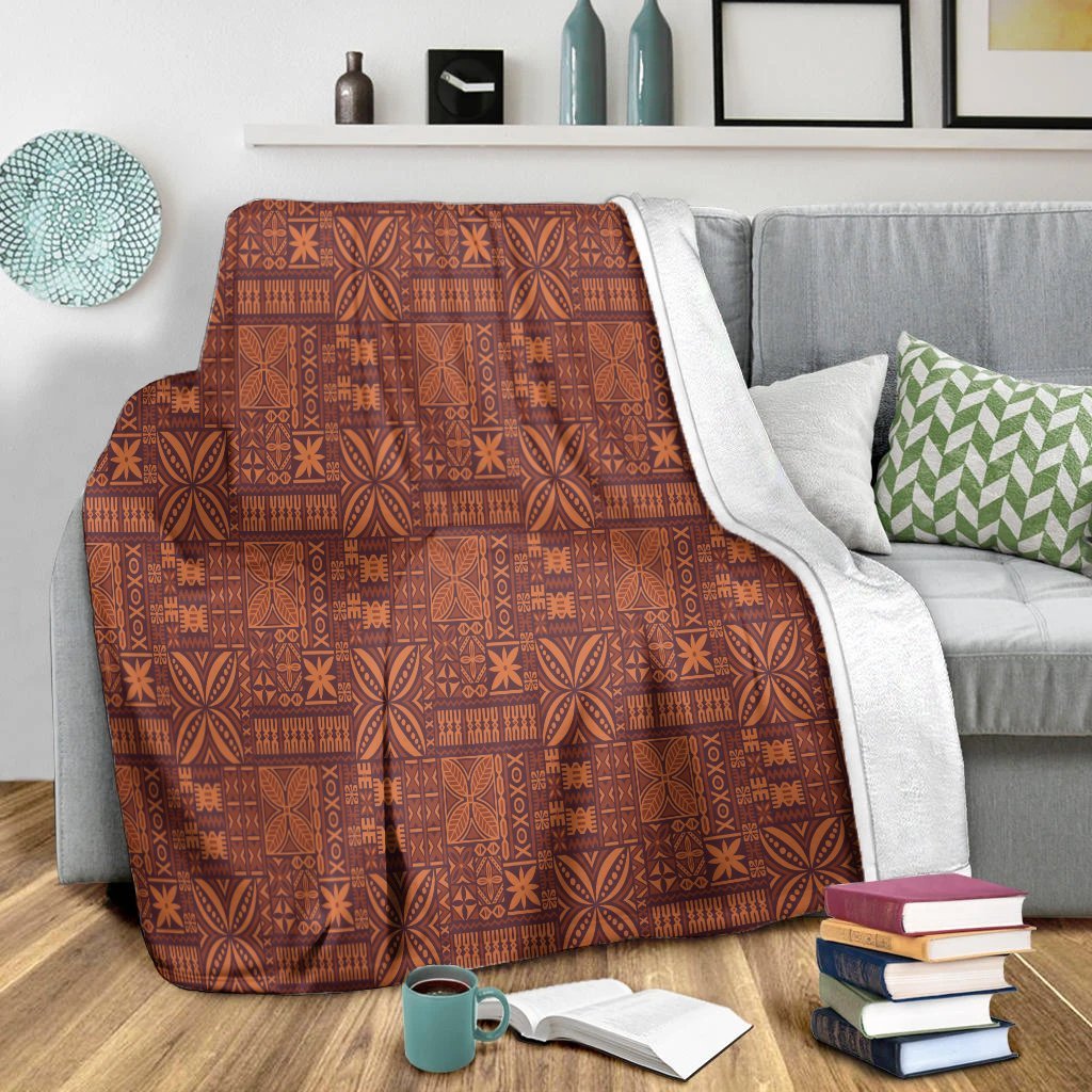Hawaiian Traditional Aboriginal Pattern Polynesian Premium Blankets - AH - Polynesian Pride