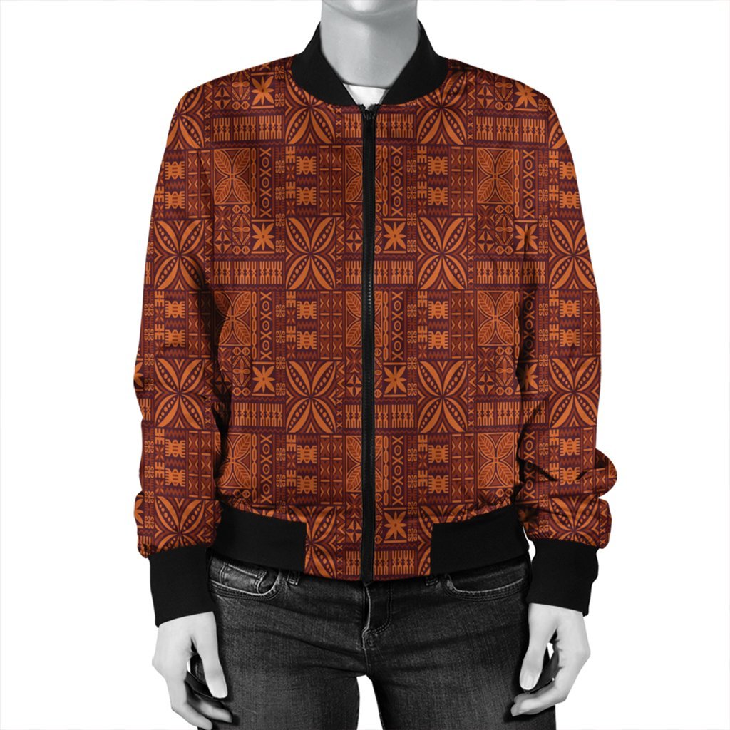 Hawaiian Traditional Aboriginal Pattern Polynesian Bomber Jacket - AH - Polynesian Pride