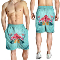 Hawaiian Tropical Strelitzia Hibiscus Plumeria Centre Men's Shorts - AH - Polynesian Pride