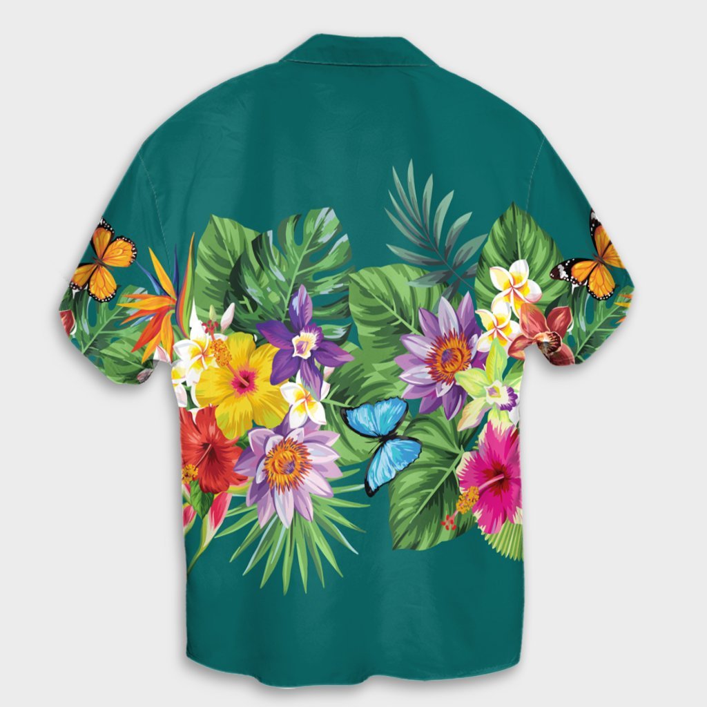 Hawaiian Tropical Strelitzia Plumeria Orchids Hibiscus Polynesian Hawaiian Shirt - AH - Polynesian Pride