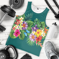 Hawaiian Tropical Strelitzia Plumeria Orchids Hibiscus Polynesian Tank Top - AH - Polynesian Pride