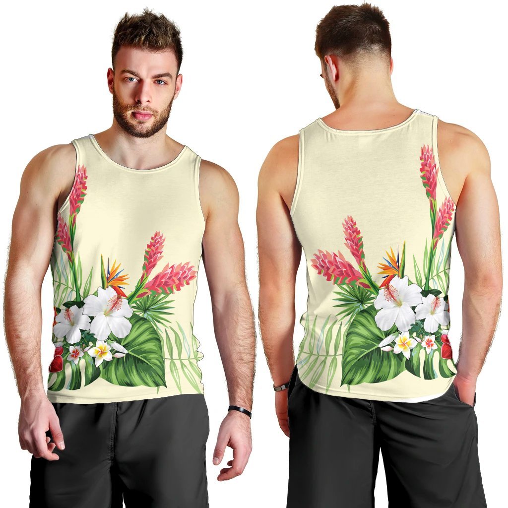 Hawaiian Tropical Wonderful Hibiscus Plumeria Strelitzia Tank Top - AH - Polynesian Pride