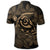 Hawaiian Turtle Hibiscus Plumeria Kanaka Polynesian Polo Shirt Gold Soft Style - Polynesian Pride