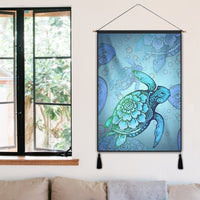 Hawaiian Turtle In The Sea Bubble Polynesian Hanging Poster - AH - Polynesian Pride