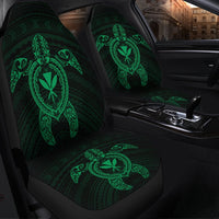 Hawaiian Turtle Kanaka Polynesian Car Seat Covers - Green - AH - Polynesian Pride