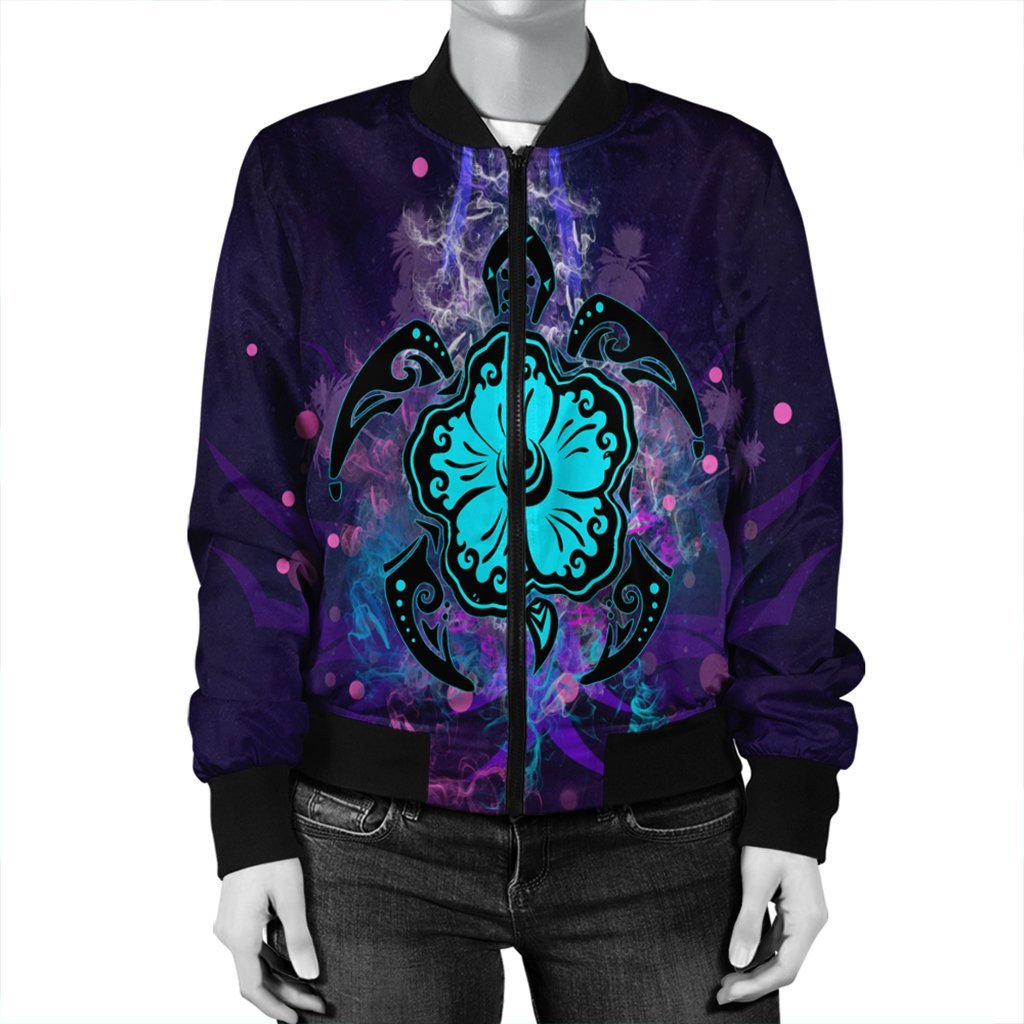 Hawaiian Turtle Mystery Polynesian Bomber Jacket - AH - Polynesian Pride