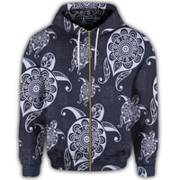 Hawaiian Turtle Pattern Wonderfull Zip Hoodie - Polynesian Pride