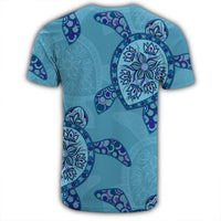 Hawaiian Turtle Plumeria T Shirt AH - Polynesian Pride