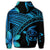 Hawaiian Turtle Plumeria Kakau Polynesian Quilt Hoodie Blue - Polynesian Pride