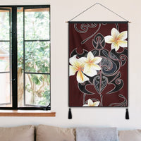 Hawaiian Turtle Plumeria Polynesian Hanging Poster Red - AH - Polynesian Pride