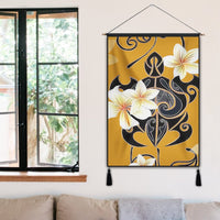 Hawaiian Turtle Plumeria Polynesian Hanging Poster Yellow - AH - Polynesian Pride