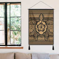 Hawaiian Turtle Polynesian Tribal Hanging Poster Gold AH - Polynesian Pride